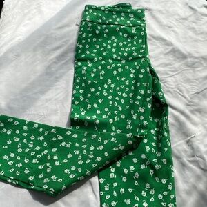 NWT Jules & Leopold Green Floral Pants